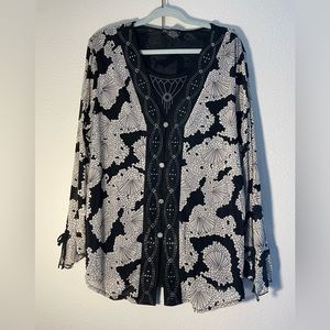 Womans Bedazzled Blouse💎🖤